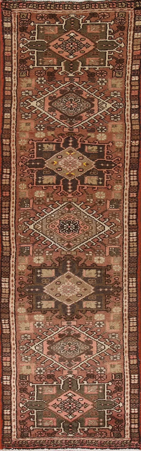 Geometric Gharajeh Persian Runner Rug 2x7