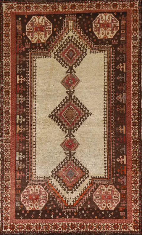 Geometric Gabbeh Persian Rug 4x7