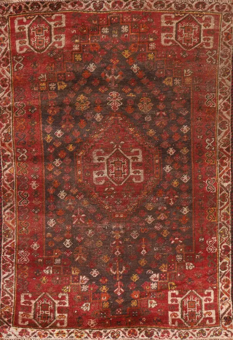 Antique Vegetable Dye Shiraz Persian Rug 3x5