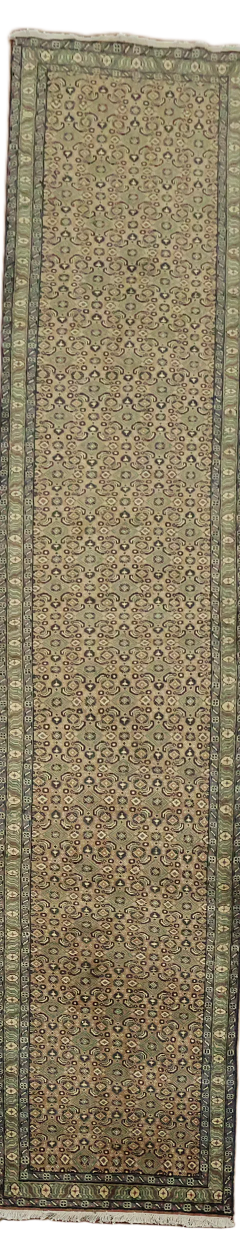 Vintage Traditional Teracotta Mood Persian  Long Runner For Hallways 2'x13'