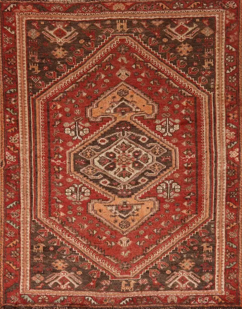 Geometric Shiraz Persian Rug 4x5