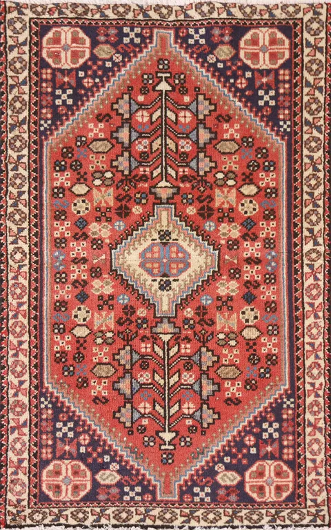 Handmade Wool Abadeh Persian Rug 2x3