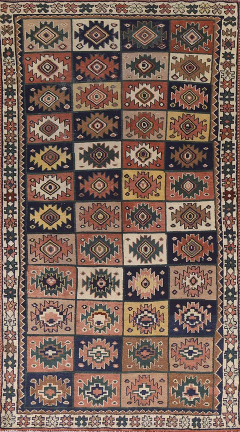 Vintage Bakhtiari Persian Rug 4x7