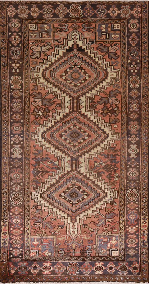 Vegetable Dye Heriz Persian Runner Rug 3x7