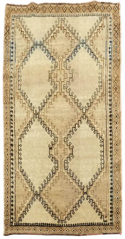Geometric Gabbeh Persian Rug 3x6