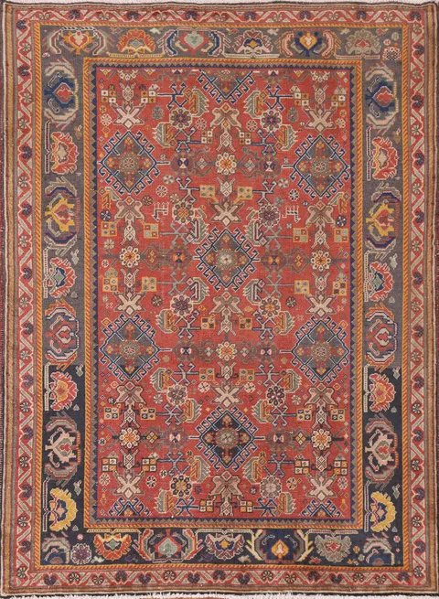 Antique Vegetable Dye Shiraz Kashkoli Persian Rug 3x5
