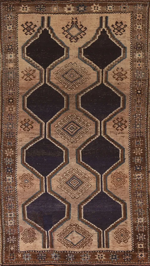 Antique Geometric Lori Persian Rug 4x7