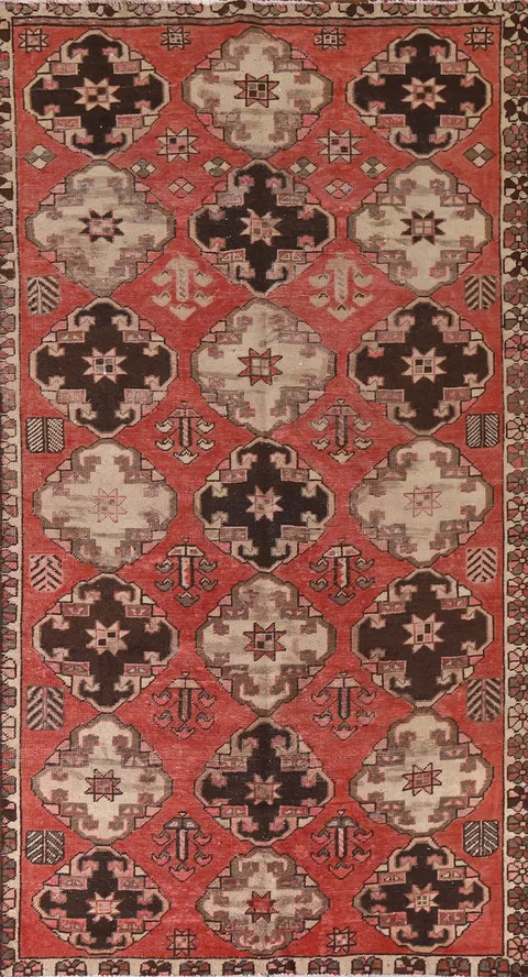 All-Over Geometric Bakhtiari Persian Area Rug 5x9