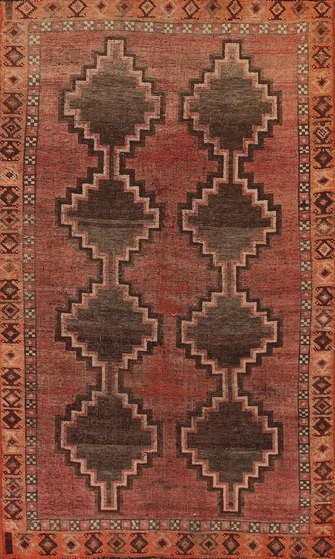Antique Vegetable Dye Lori Persian Rug 4x7