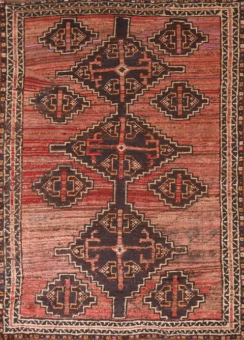 Tribal Geometric Qashqai Persian Rug 5x7