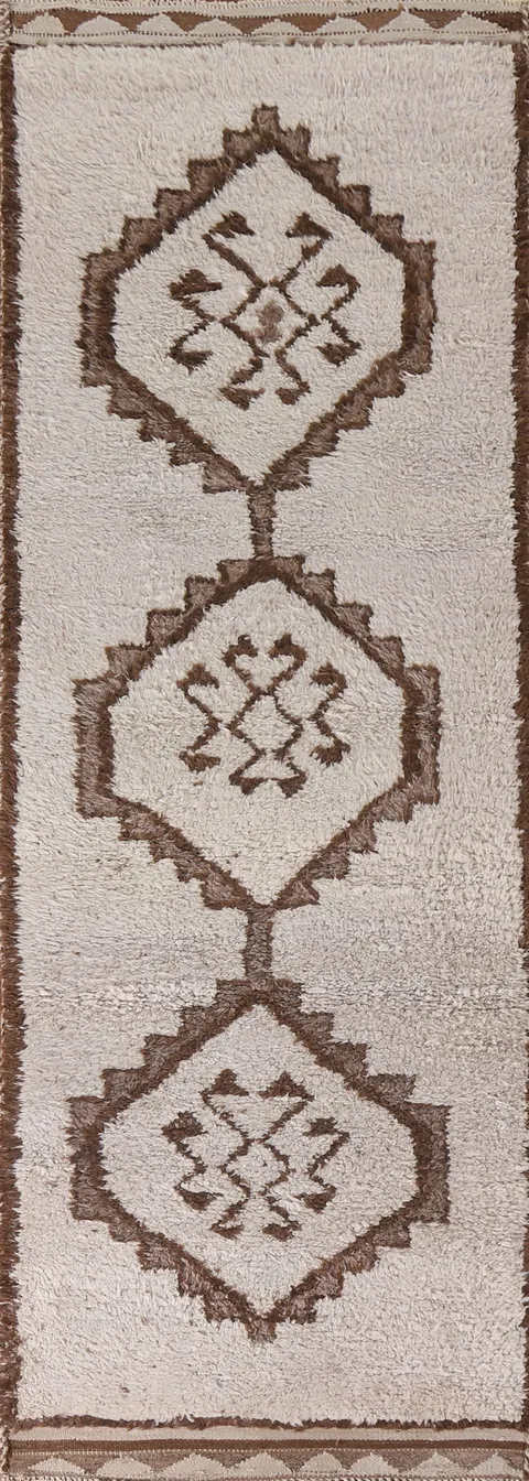 Natural Dye Anatolian Turkish Runner Rug 3x11