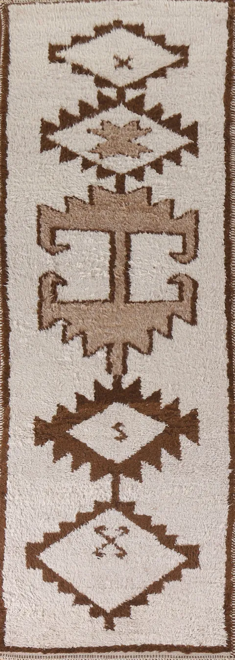 Natural Dye Anatolian Turkish Runner Rug 3x12