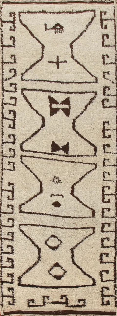 Natural Dye Anatolian Turkish Runner Rug 4x12