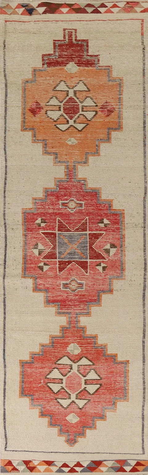Plush Natural Dye Anatolian Turkish Runner Rug 3x12
