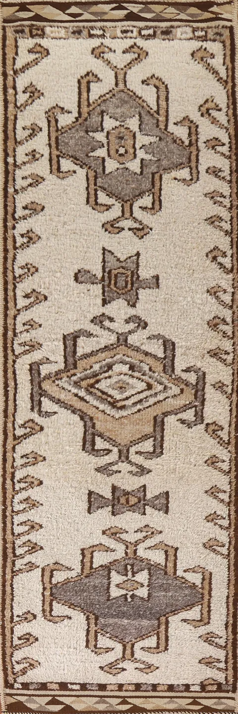 Geometric Anatolian Turkish Natural Dye Rug 3x12