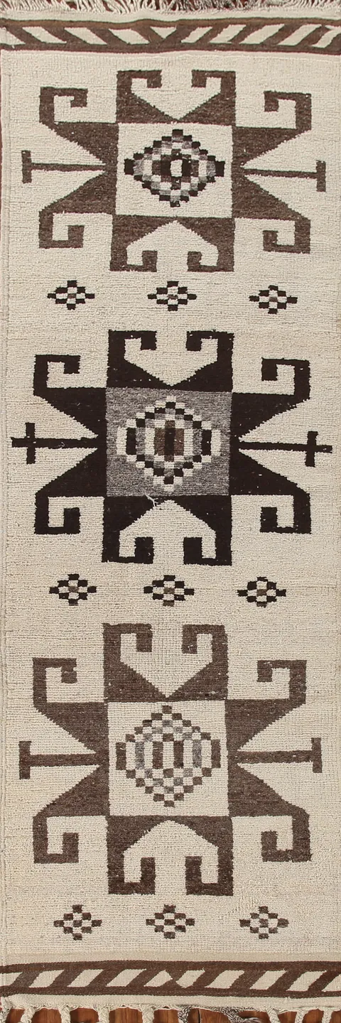 Natural Dye Anatolian Turkish Runner Rug 3x12