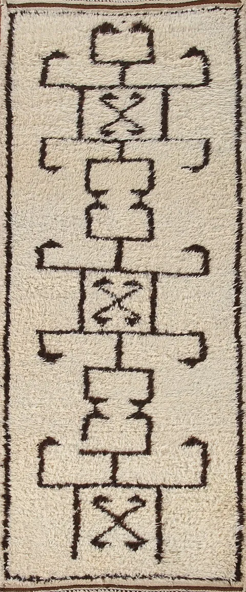Natural Dye Anatolian Turkish Runner Rug 3x10