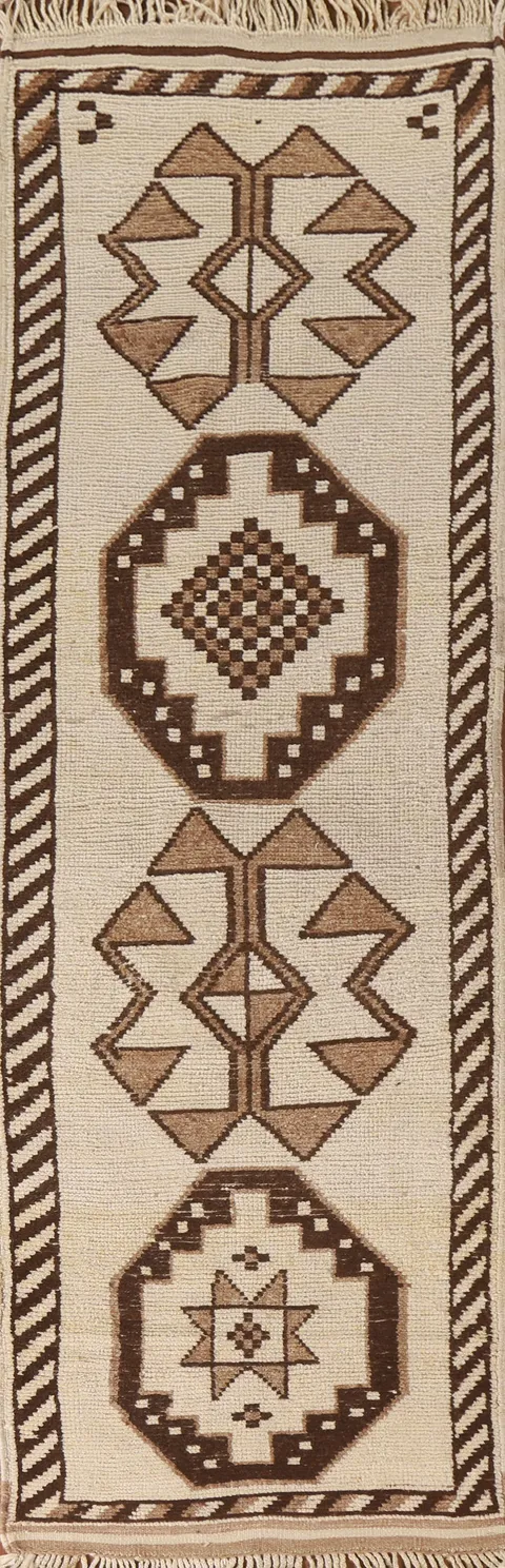Natural Dye Anatolian Turkish Runner Rug 3x11