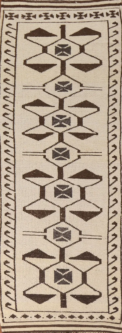 Natural Dye Anatolian Oriental Runner Rug 4x11