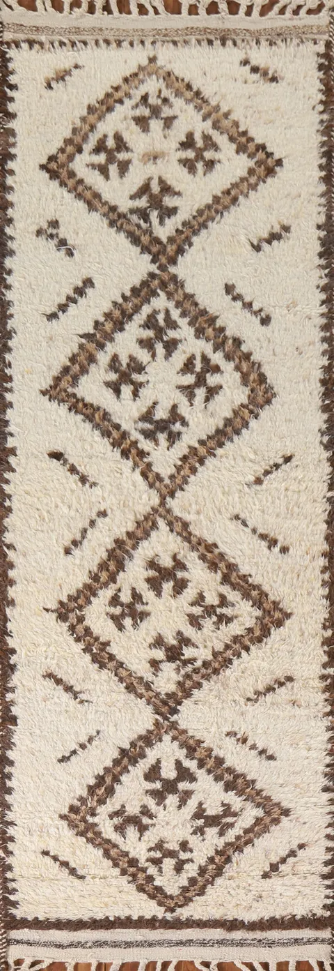 Natural Dye Anatolian Turkish Runner Rug 3x11