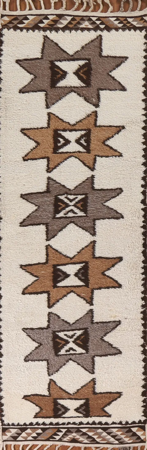 Natural Dye Anatolian Turkish Runner Rug 3x13