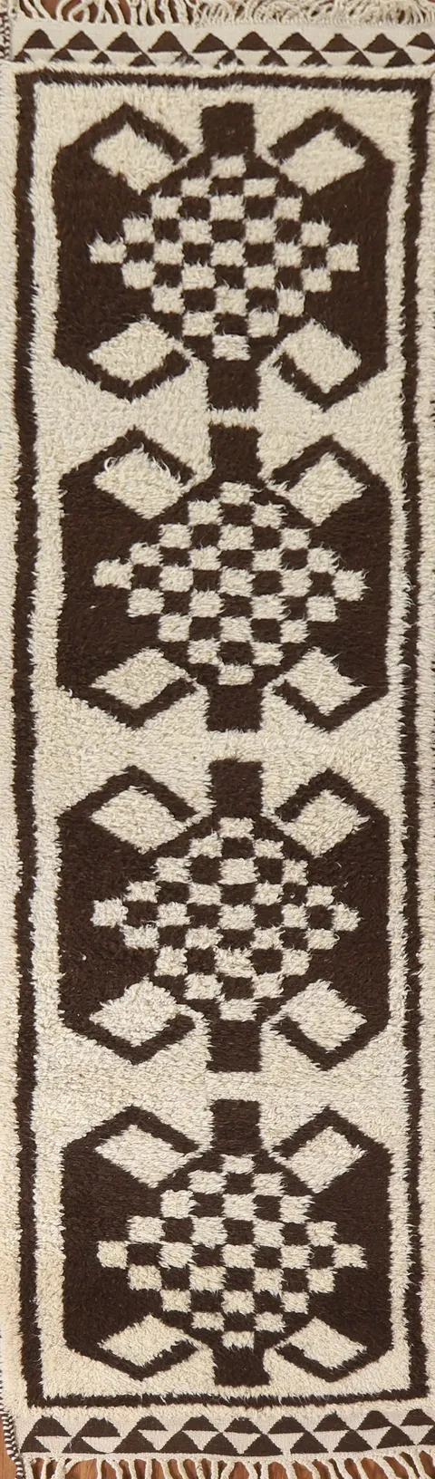 Natural Dye Anatolian Oriental Runner Rug 3x13