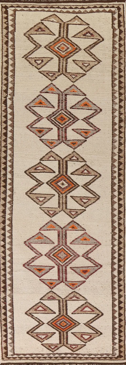 Natural Dye Anatolian Turkish Runner Rug 3x12