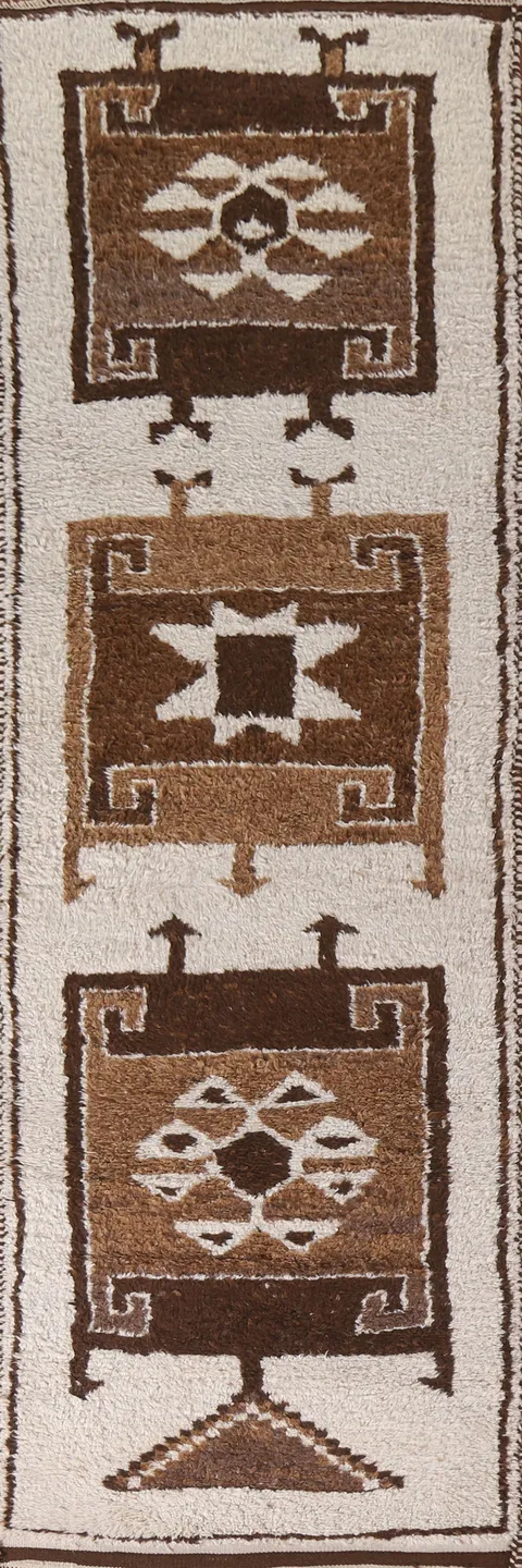 Plush Turkish Anatolian Wool Runner Rug 3x12