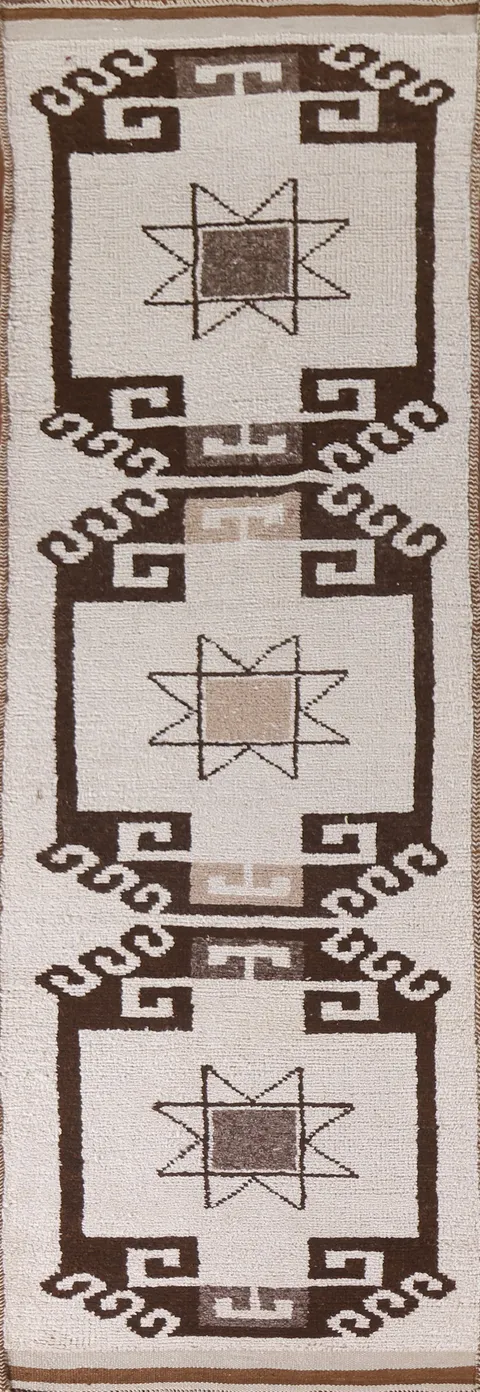 Natural Dye Anatolian Turkish Runner Rug 3x12