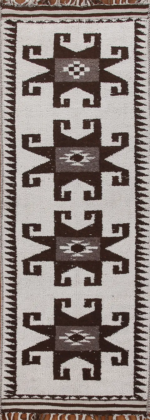 Natural Dye Anatolian Oriental Runner Rug 3x12