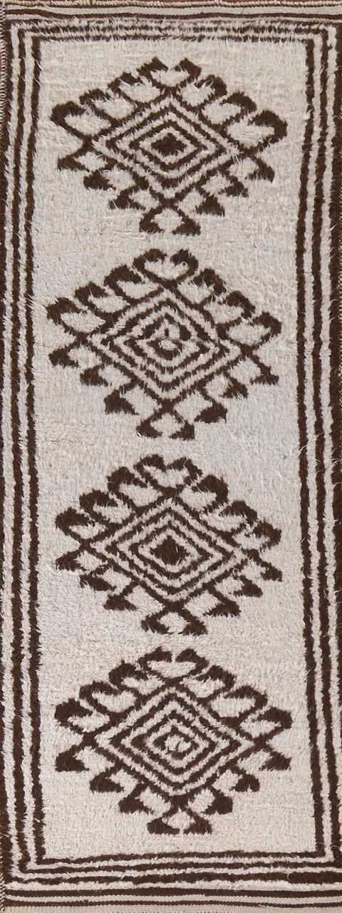 Geometric Anatolian Turkish Runner Rug 3x11