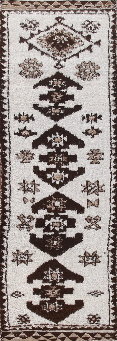 Geometric Anatolian Turkish Runner Rug 3x12