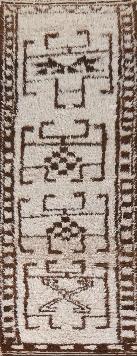 Plush Turkish Anatolian Wool Runner Rug 3x11