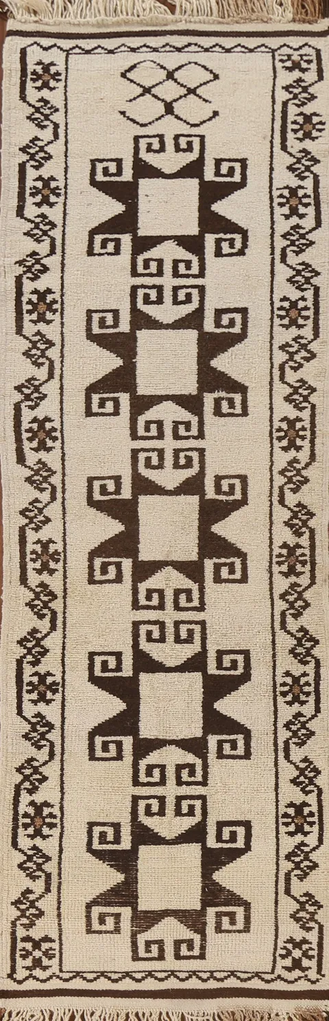 Natural Dye Anatolian Turkish Runner Rug 3x12