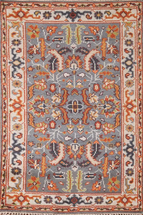 Handmade Gray Heriz Indian Rug 3x5