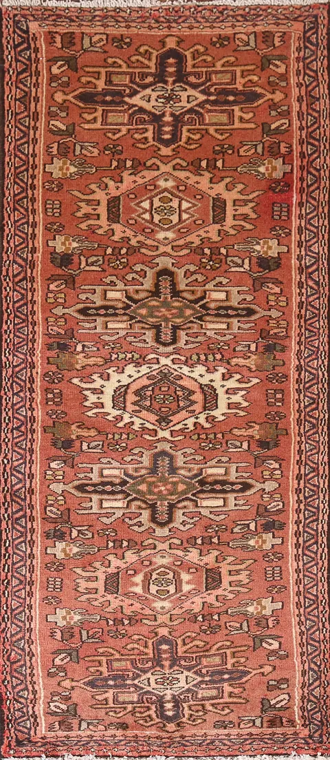 Vintage Wool Gharajeh Persian Rug 3x6