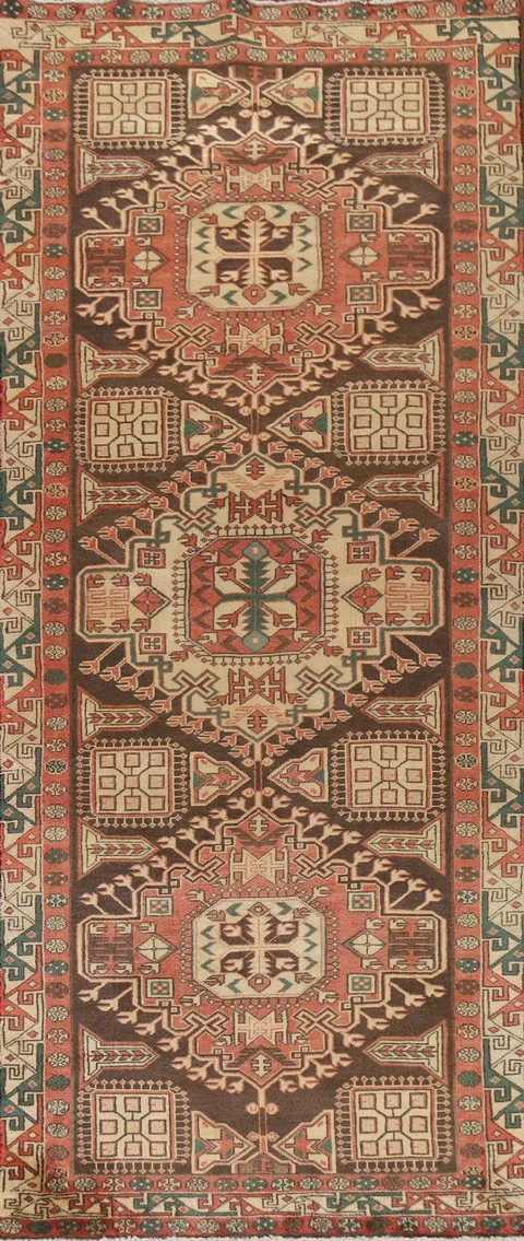 Vintage Ardebil Persian Runner Rug 4x11