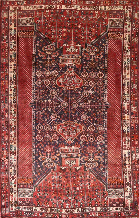 Handmade Wool Kashkoli Persian Area Rug 5x9