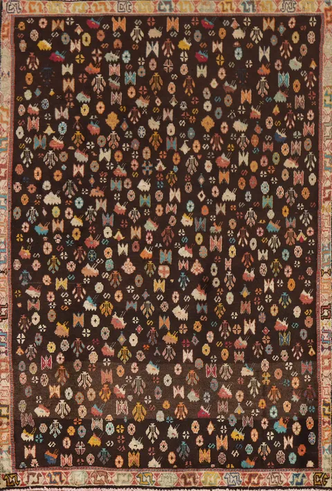 Vegetable Dye Brown Sirjan Persian Rug 3x5