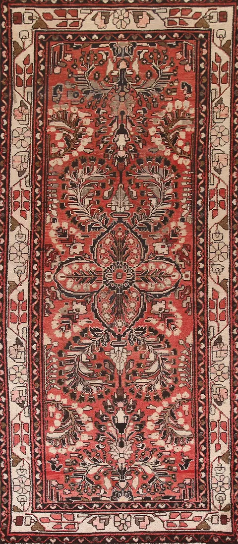 Vintage Floral Lilian Persian Runner Rug 4x10