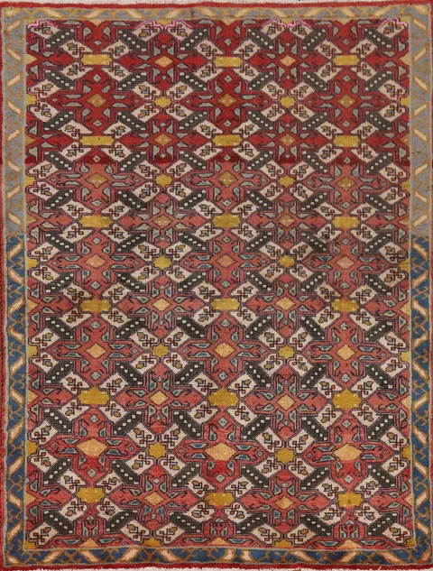 Geometric Tabriz Persian Rug 4x5
