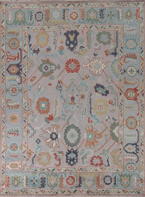 All-Over Floral Oushak Living Room Area Rug 8x10