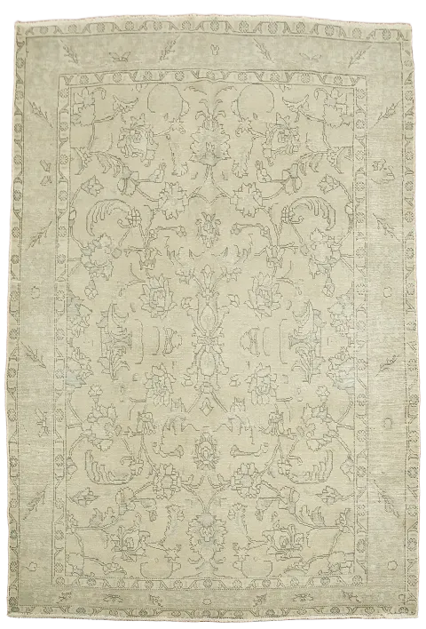 Distressed Tabriz Persian Area Rug 7x10