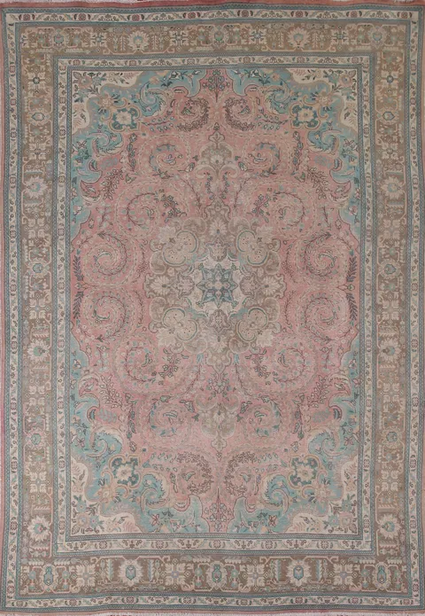 Distressed Tabriz Persian Area Rug 8x11