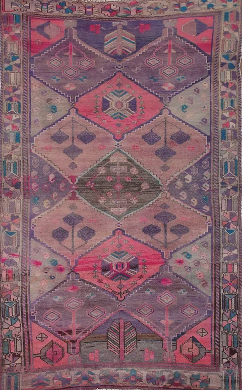 Over-Dyed Wool Bakhtiari Persian Area Rug 6x9