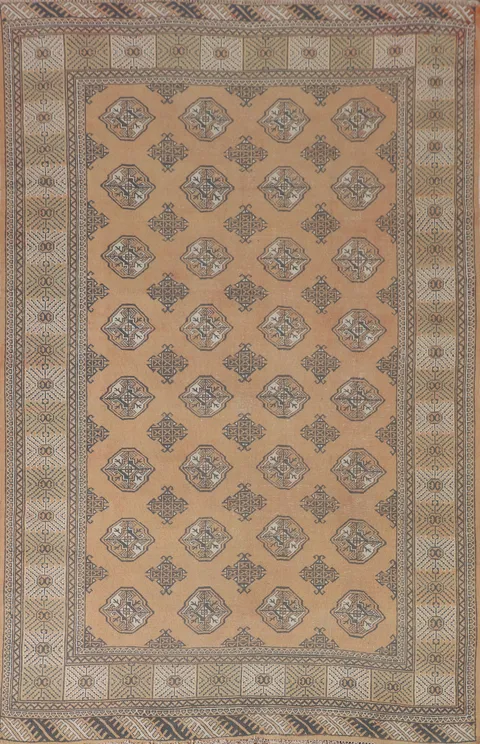 Vintage Geometric Bokhara Oriental Area Rug 7x10