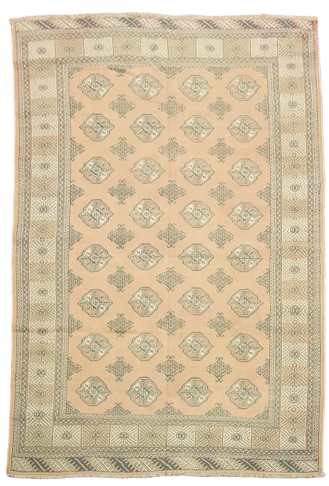 Vintage Geometric Bokhara Oriental Area Rug 7x10