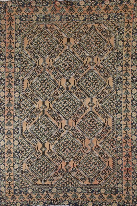 Handmade Bakhtiari Persian Area Rug 7x10