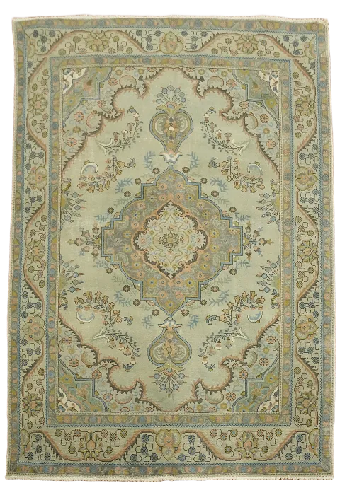 Over-Dyed Tabriz Persian Area Rug 6x9