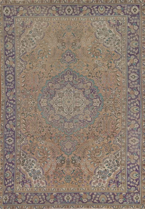 Handmade Wool Tabriz Persian Area Rug 7x10